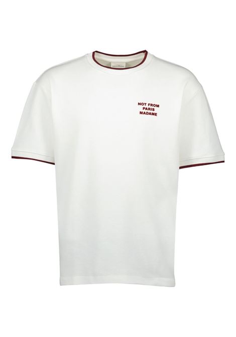 T-shirt Not from Paris Madame in bianco Drole de monsieur - uomo DROLE DE MONSIEUR | TS262CO167OW